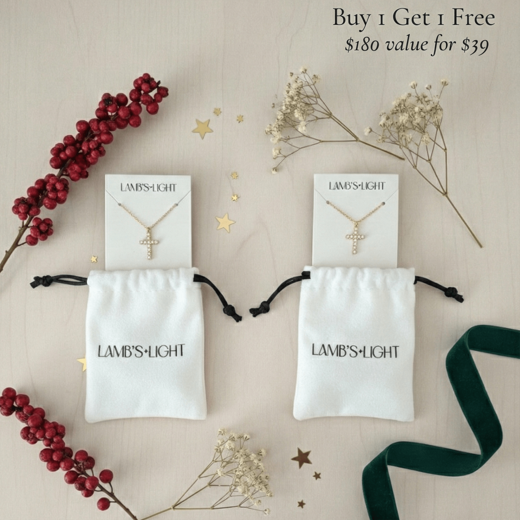 Radiant Cross Necklace (Buy 1, Get 1 FREE)