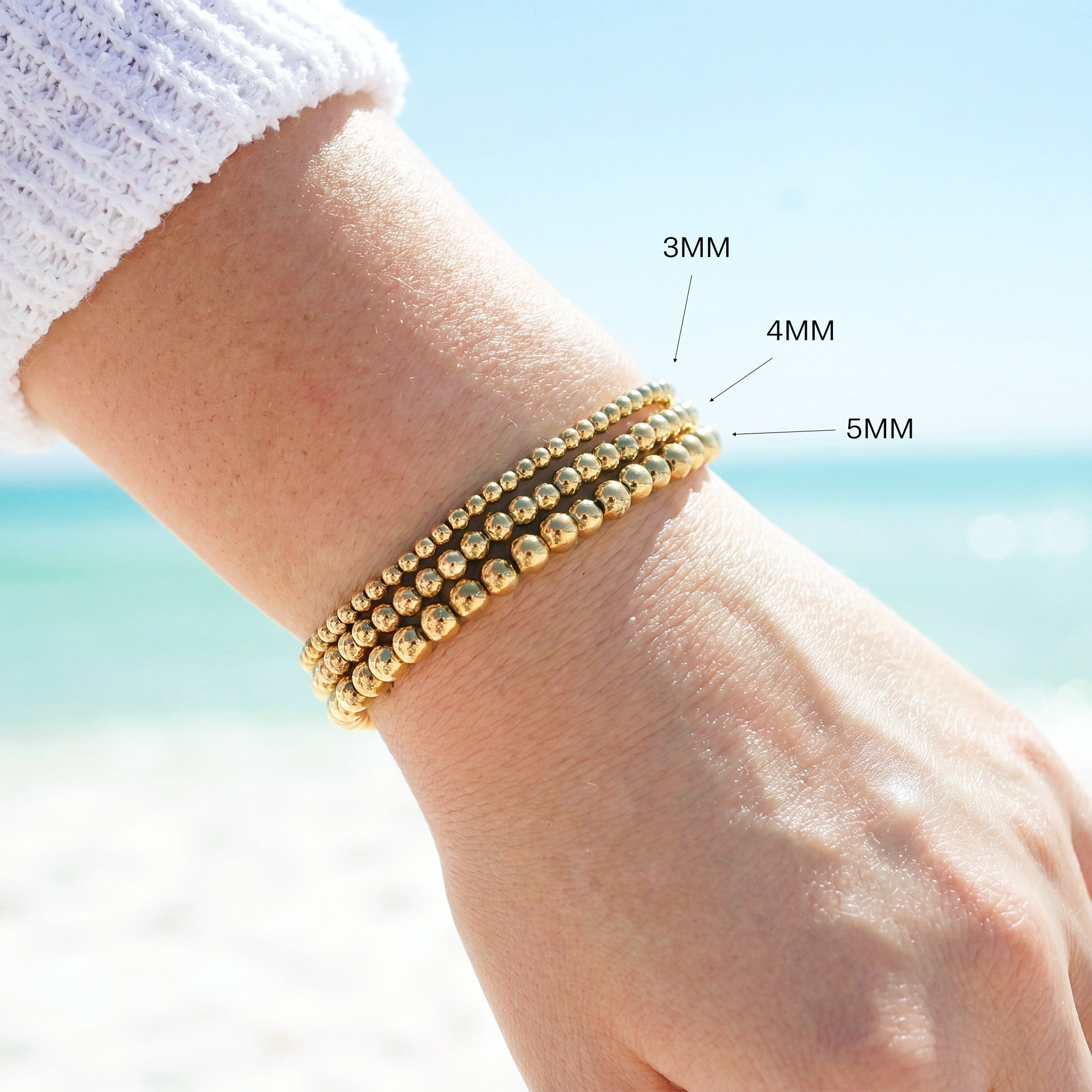 3MM Gold Ball Bracelet - Taylor New York