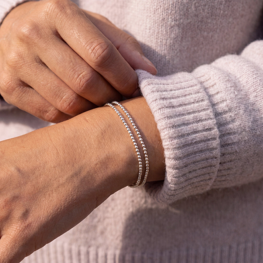 3MM Silver Ball Bracelet - Taylor New York