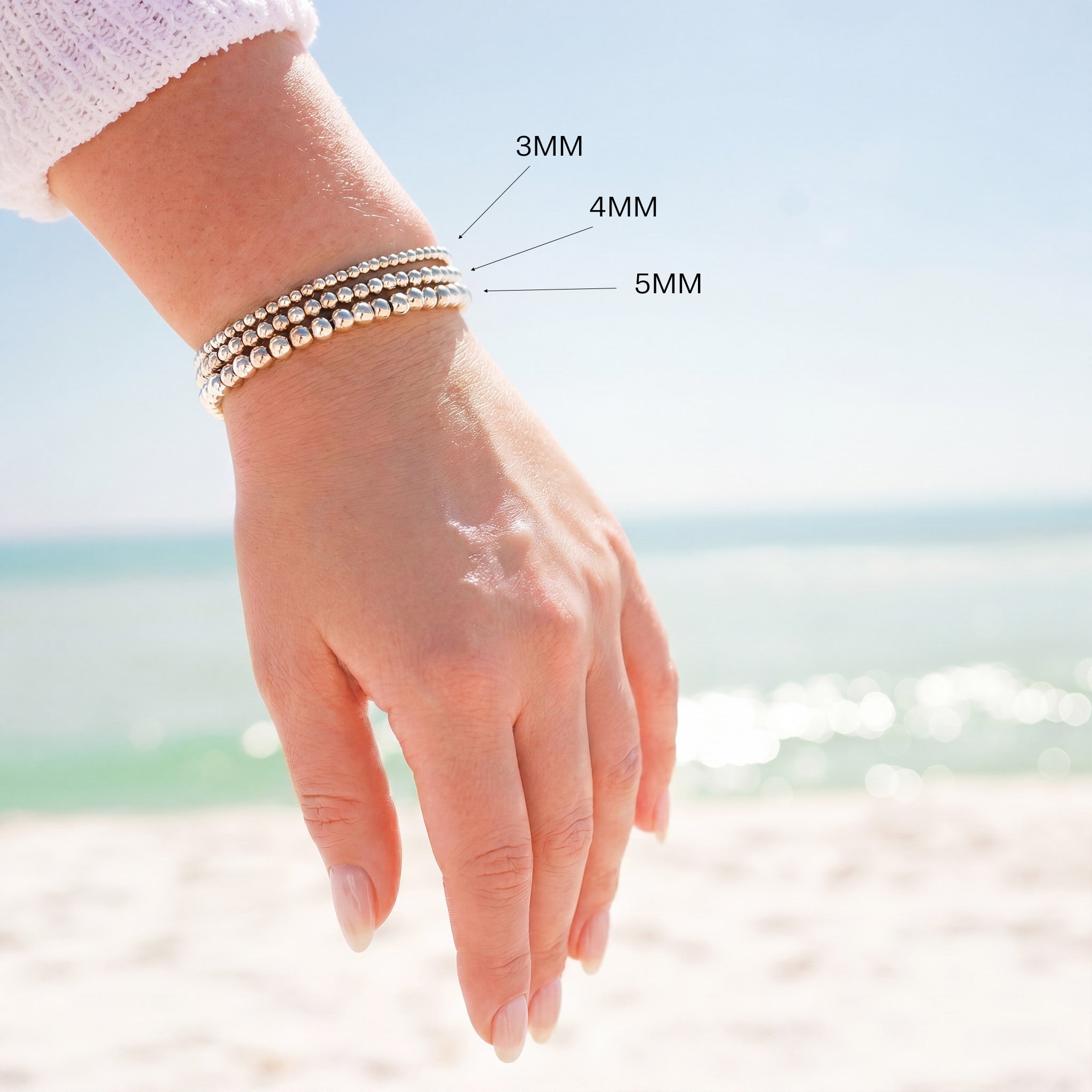 4MM Silver Ball Bracelet - Taylor New York