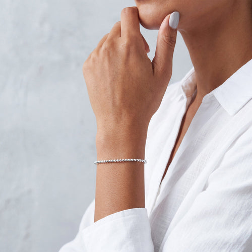 4MM Silver Ball Bracelet - Taylor New York