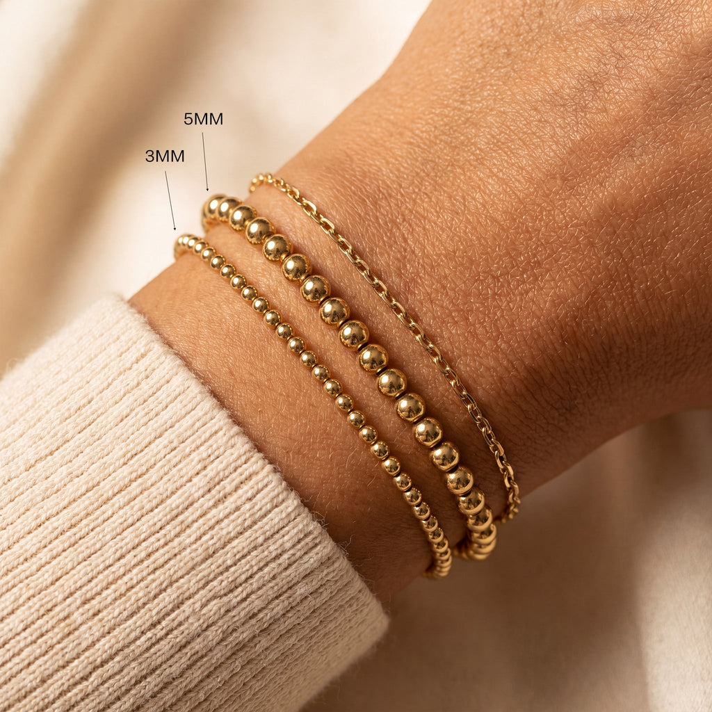 5MM Gold Ball Bracelet - Taylor New York