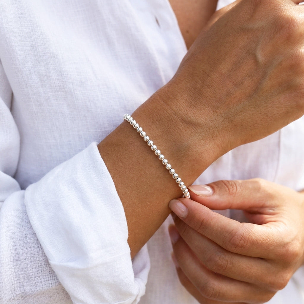 5MM Silver Ball Bracelet - Taylor New York