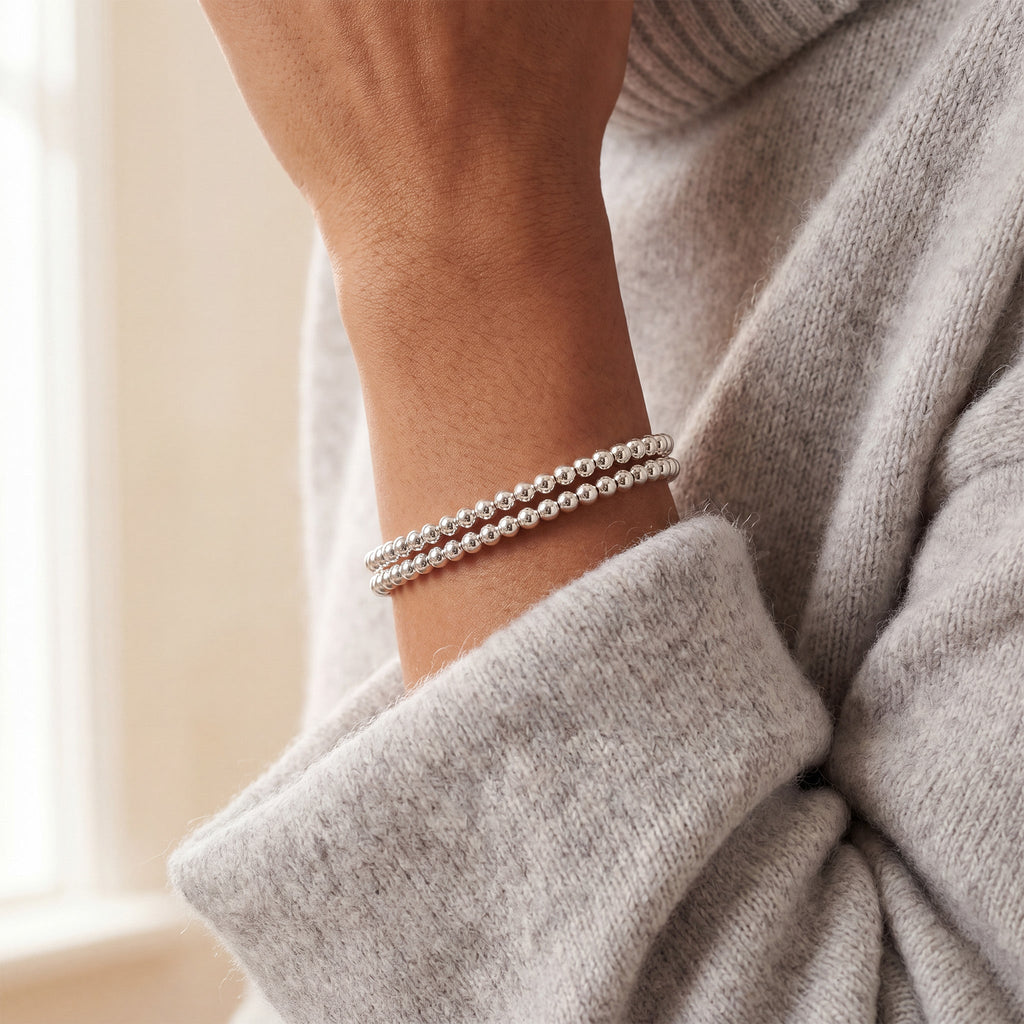 5MM Silver Ball Bracelet - Taylor New York