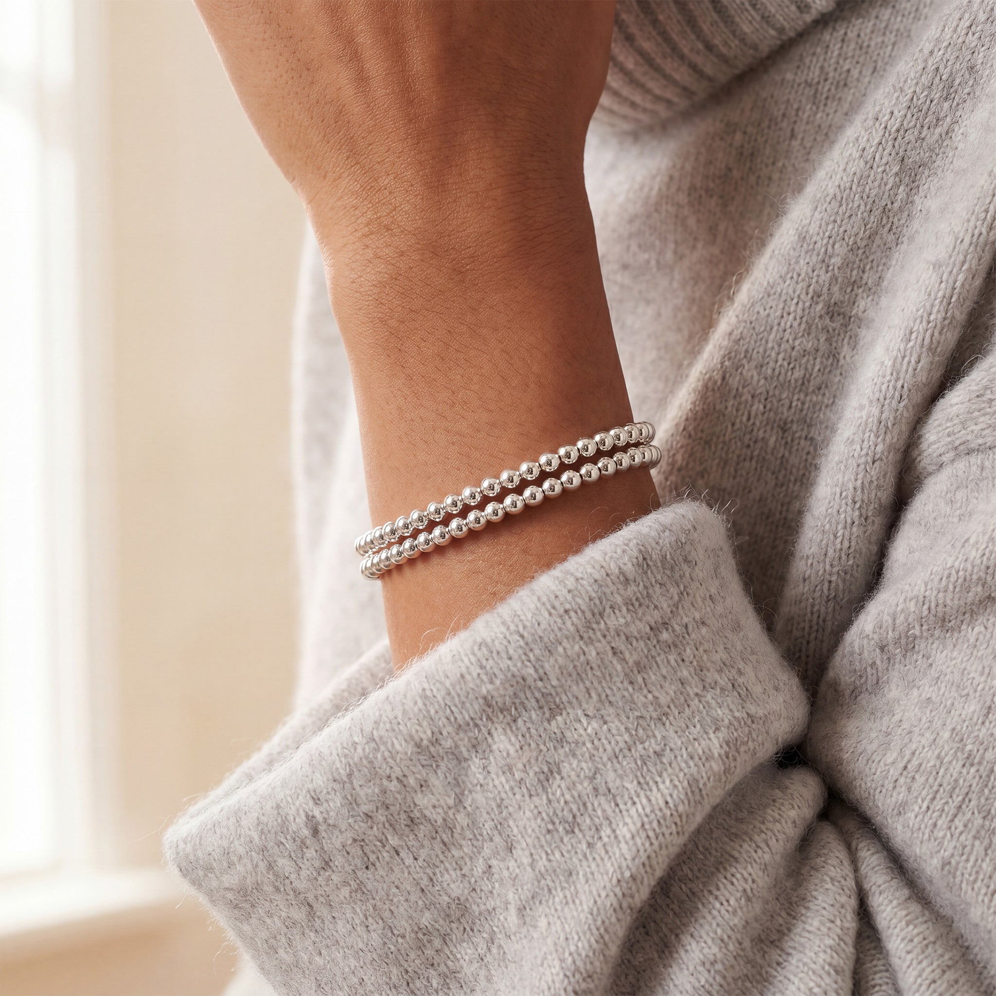 5MM Silver Ball Bracelet - Taylor New York