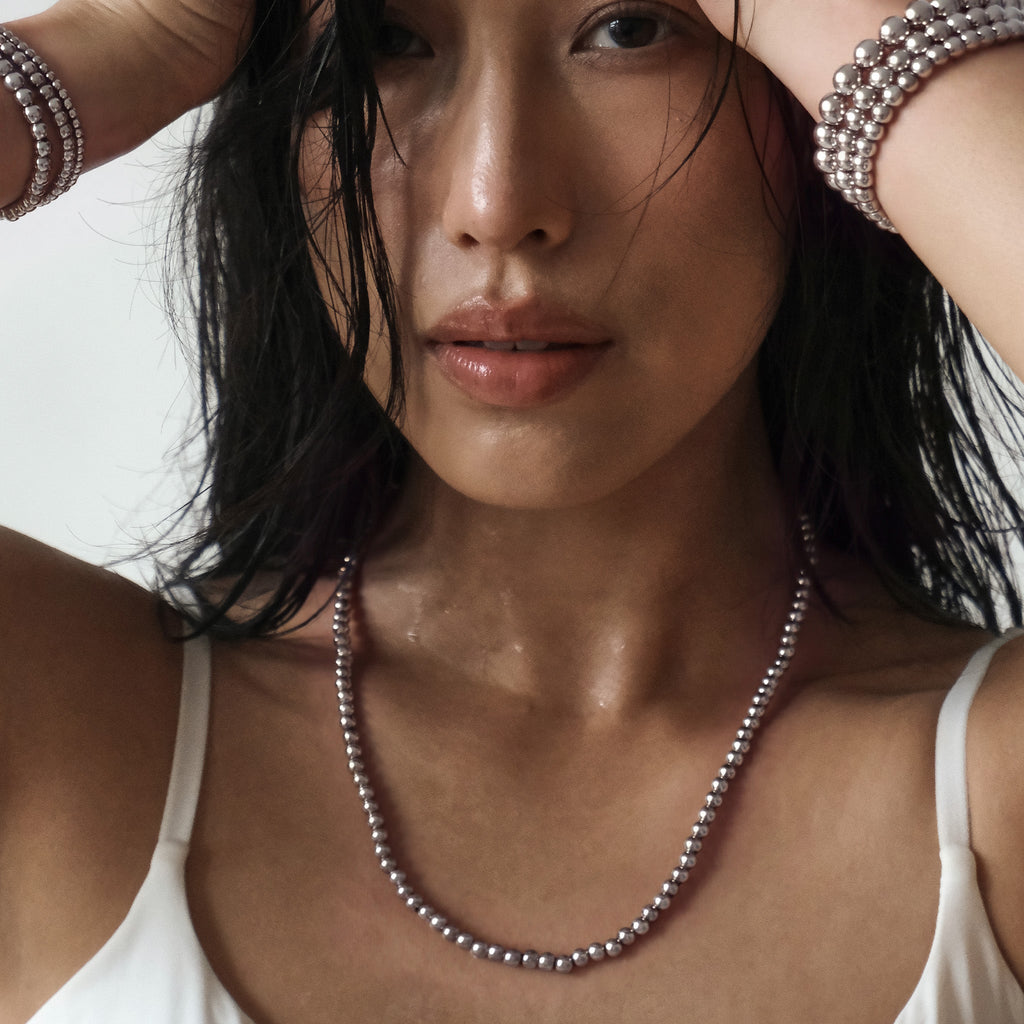 5MM Silver Ball Necklace - Taylor New York
