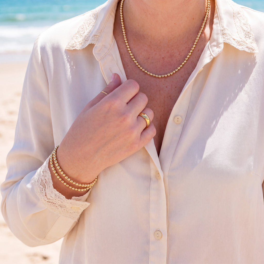6MM Gold Ball Bracelet - Taylor New York