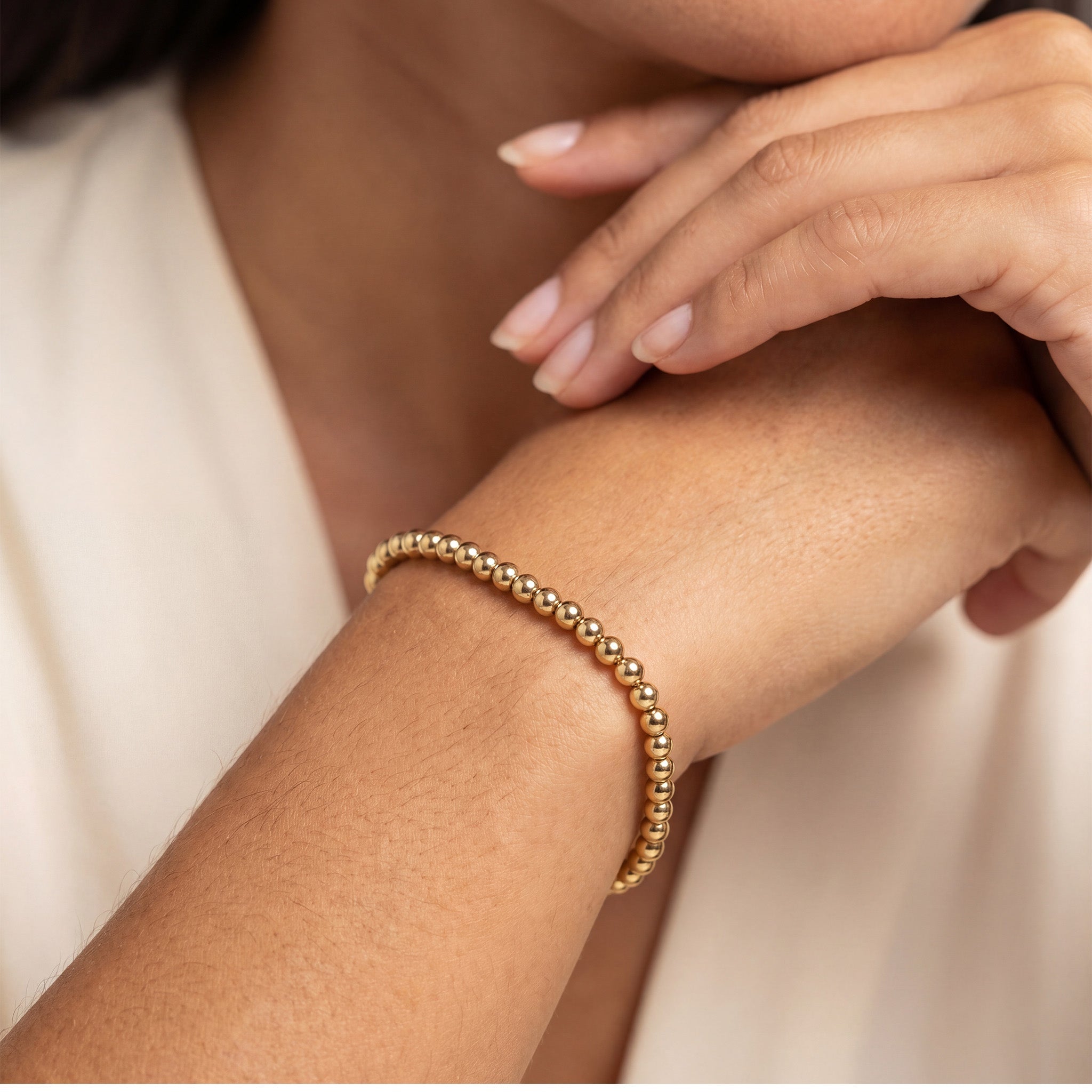 6MM Gold Ball Bracelet - Taylor New York
