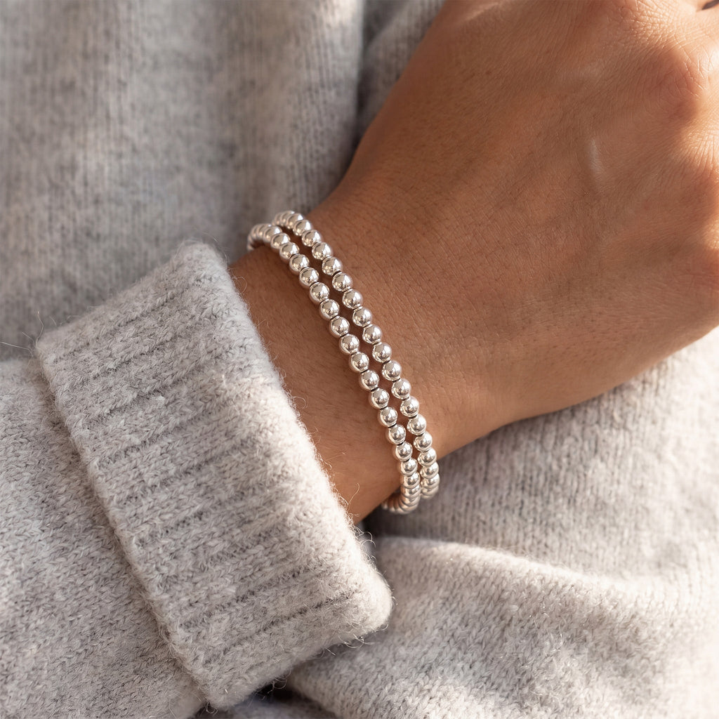 6MM Silver Ball Bracelet - Taylor New York