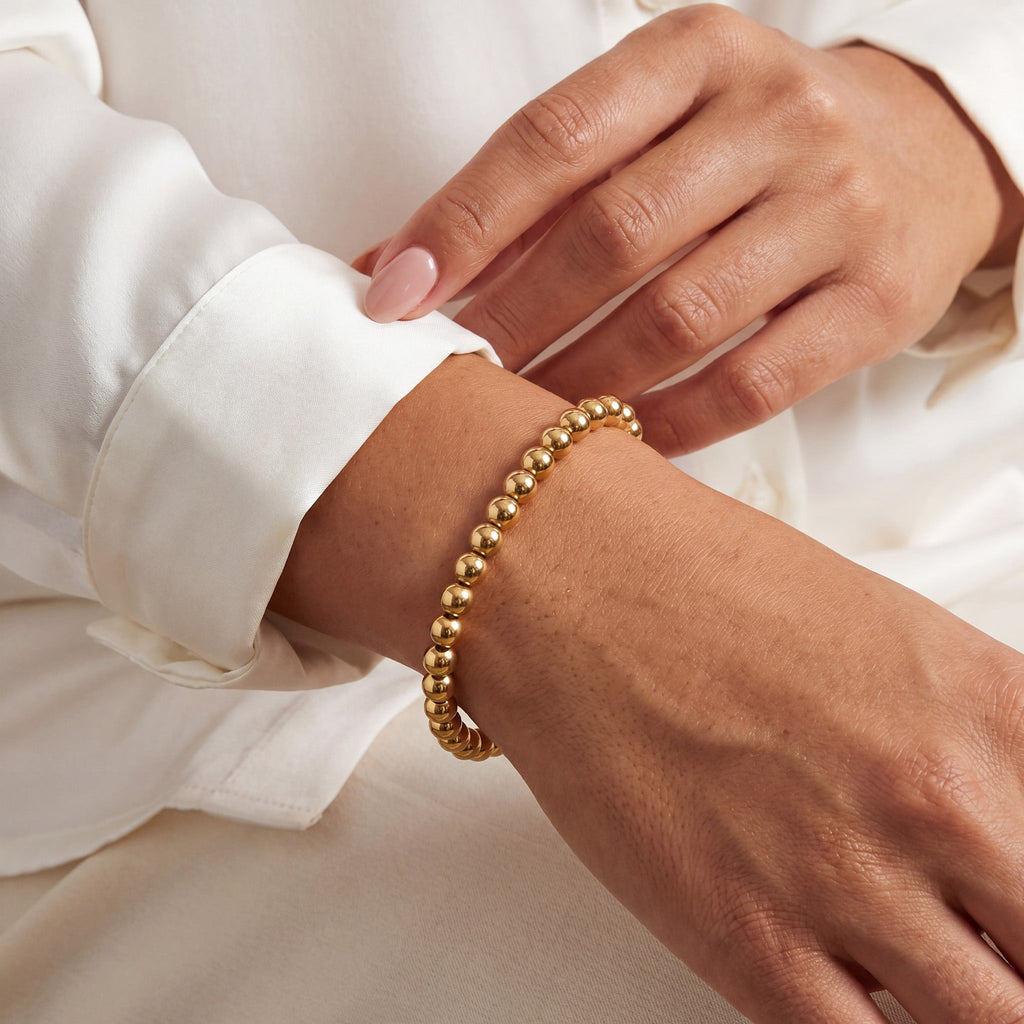 8MM Gold Ball Bracelet - Taylor New York