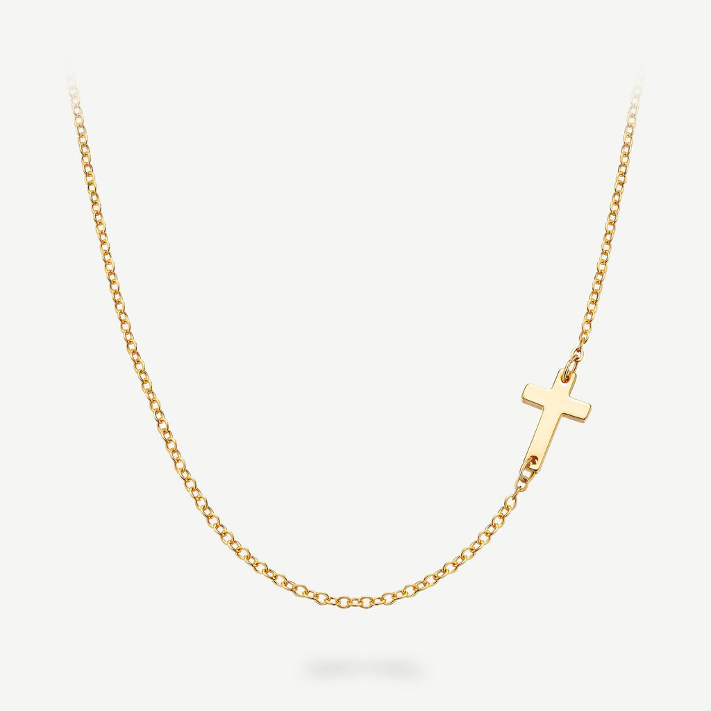 Sideways Cross Necklace