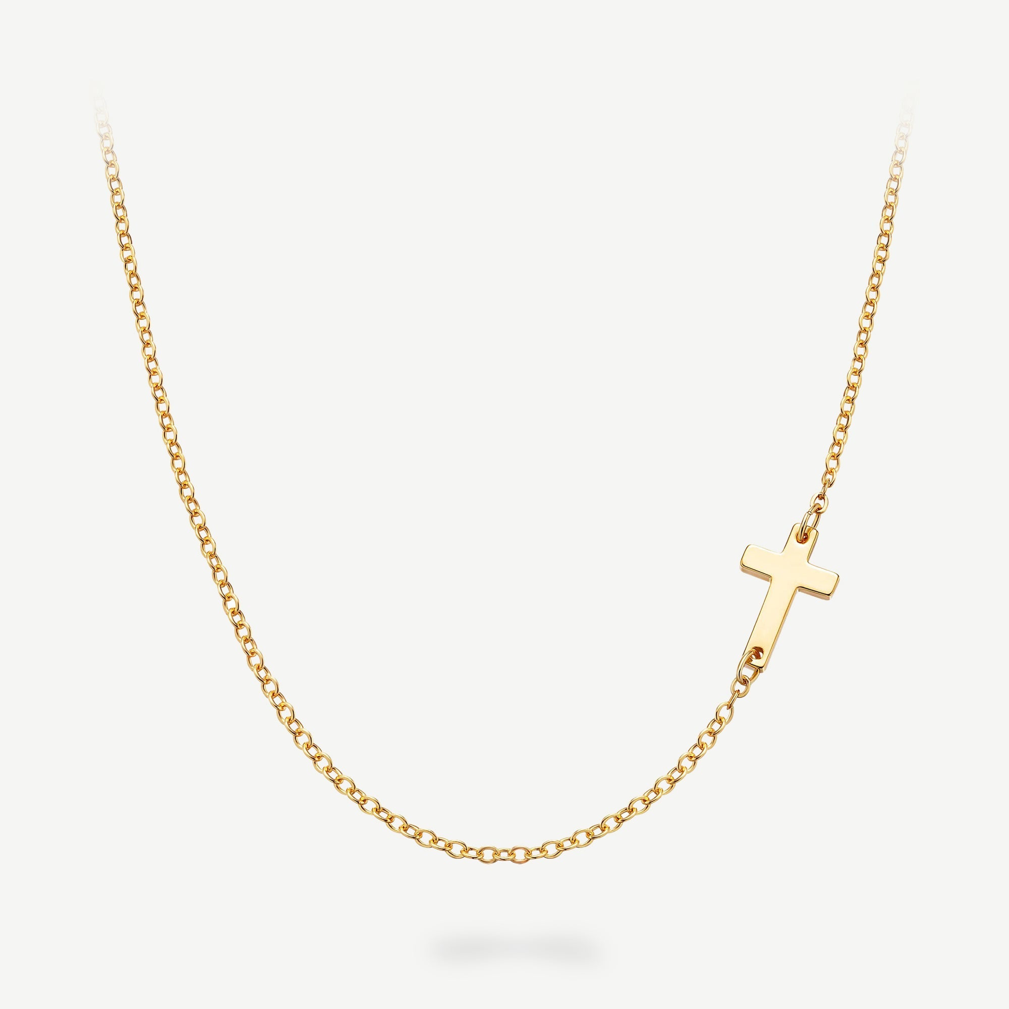 Sideways Cross Necklace