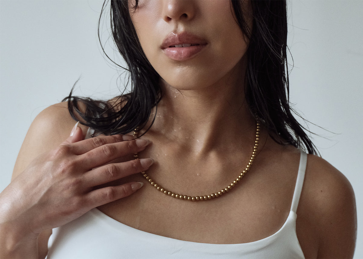 Our Gold Bead Necklace