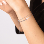 Layered Cross Bracelet Duo