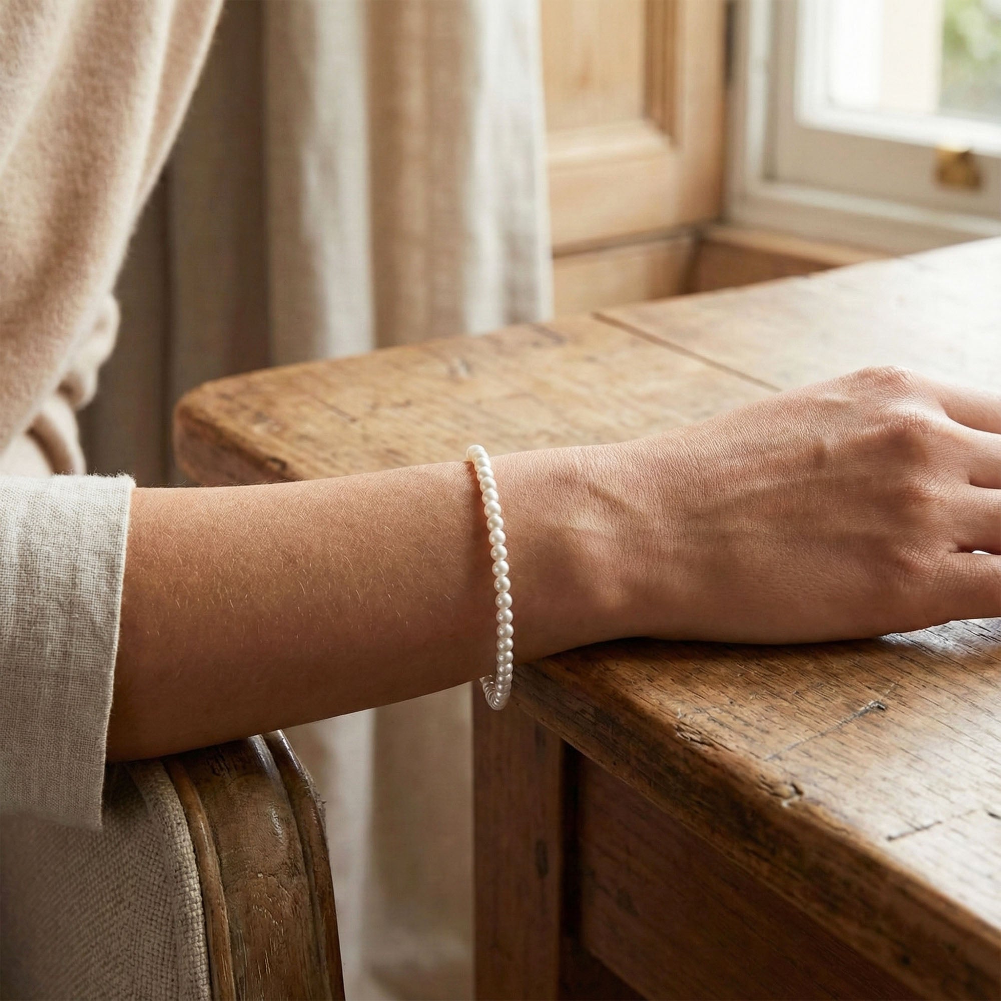 5mm Pearl Bead Bracelet