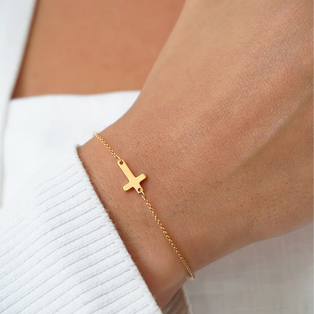 Sideways Cross Bracelet
