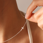 Sideways Cross Necklace