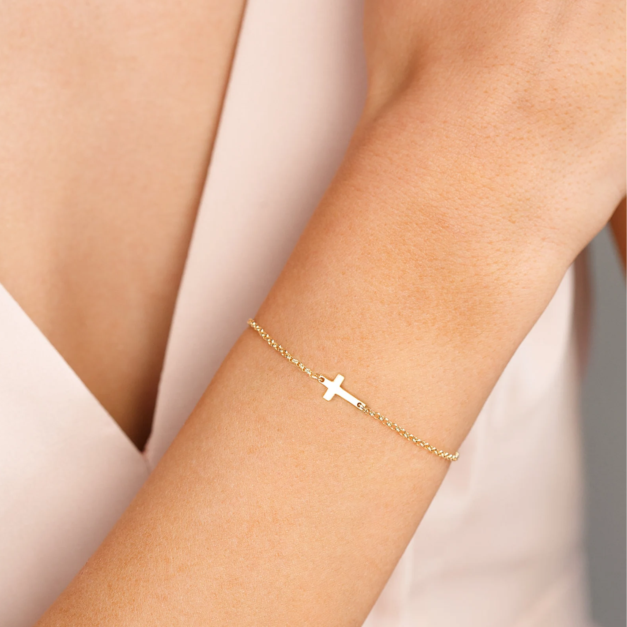 Sideways Cross Bracelet