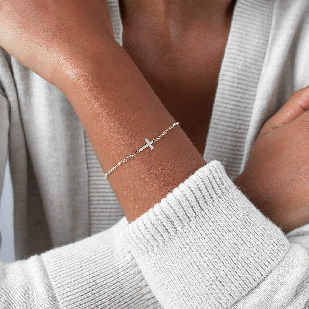 Sideways Cross Bracelet